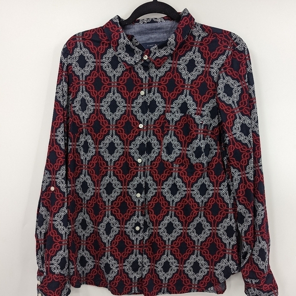 TOMMY HILFIGER Long Sleeve Button Down Shirt - Picture 1 of 7